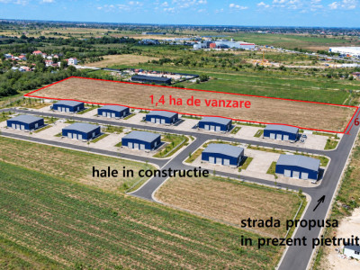 Teren Bolintin-Deal 14.500mp, deschidere 30m, langa autostrada,acces rapid la A0